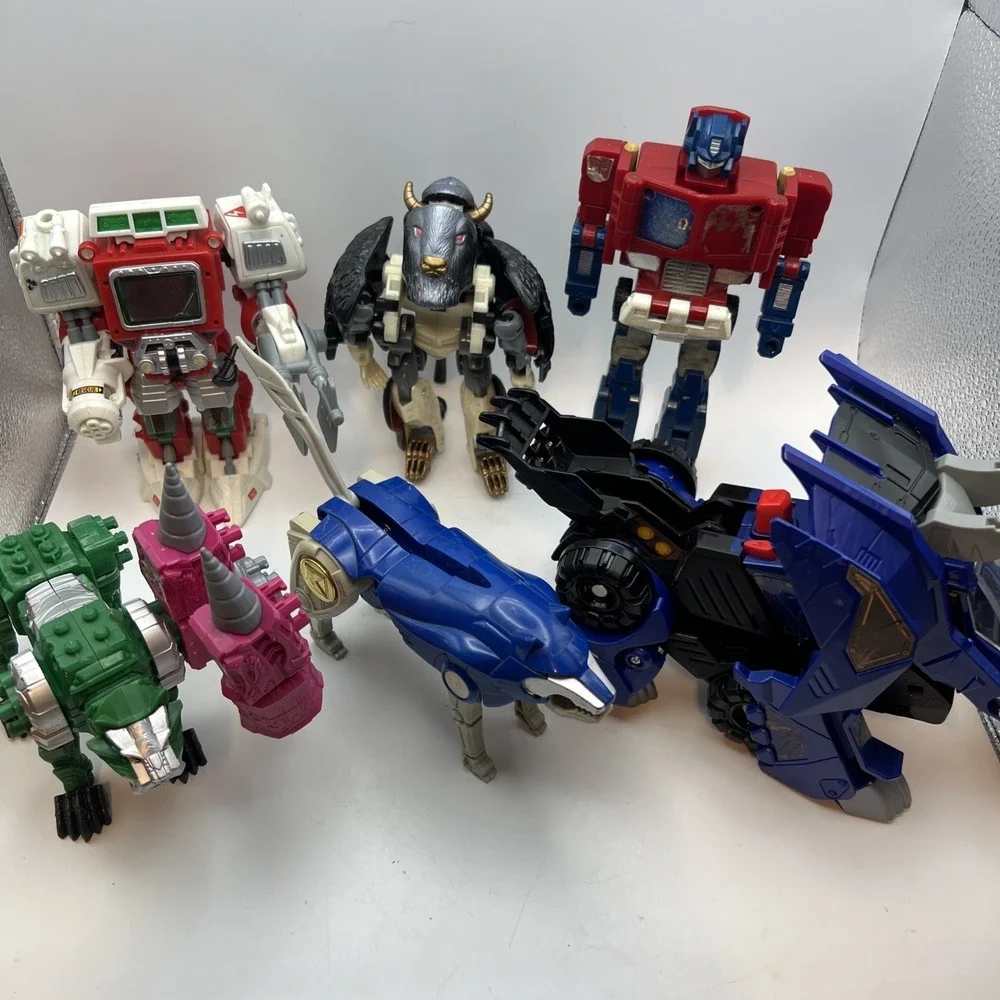 Mixed Transformers Robot Animal Figure Lot of 6 Incomplete Parts Repair